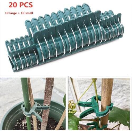 20pcs/set Grafting Clips Greenhouse Clamp Stand Plastic Plant Clip Fastener Bracket Fixed Seed Stem Support Plant Grafting