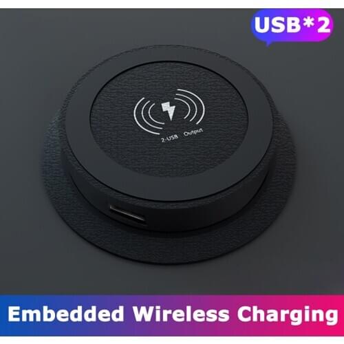 20W QI Wireless Charger Furniture Desktop Embedded Wireless Charger For iPhone 11 XS Samsung S10 Table Office USB Phone Charger