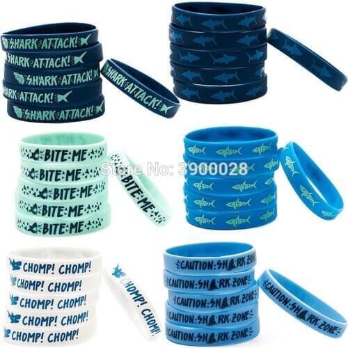 300pcs Shark silicone wristband bracelet free shipping
