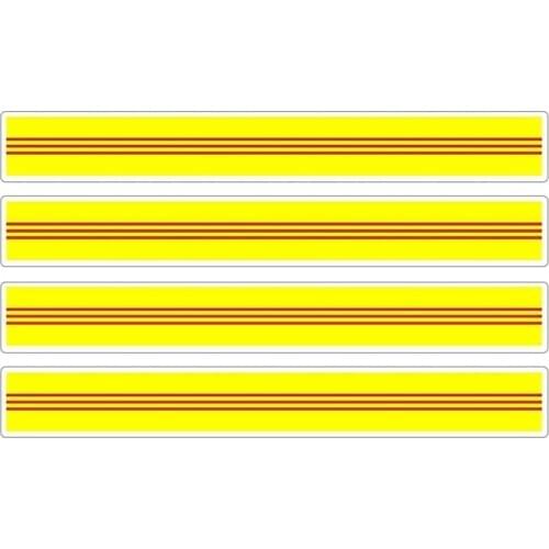 4pcs Patriotic Stickers Flag Stripes Vinyl KK PVC 13cm X 1.7cm Car Window Motorcycle Decoration Tuning South Vietnam Stickers