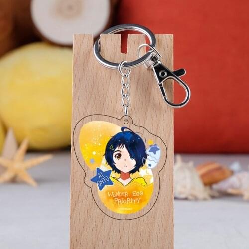 Anime WONDER EGG PRIORITY Ohto Ai Momoe Sawaki Keychain Pendant Llavero