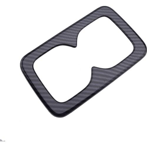 Car Carbon Fiber Style ABS Rear Water Cup Holder Cover Trim Panel Frame Fit for Nissan Sentra 2019 2020 2021