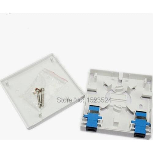 Free Shipping 10pcs/lots 2 Cores FTTH fiber panel fiber optic terminal junction box 86 type information panels 2pcs sc adaptor