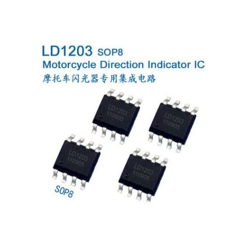 Free shipping 10pcs/lot Motorcycle Flasher / Electric Flash Relay IC LD1203 SOP8