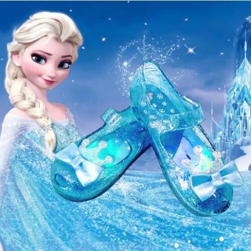 2021 Disney Mini Melissa Childrens Jelly Shoes Aisha Princess Shoes Summer Frozen Girls Jelly Sandals Baby Toddler Shoes