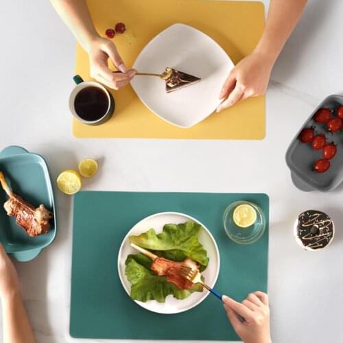 Kids Place Mat Square Shape Heat Insulation Silicone Kitchen Kids Dinner Mat for Home Table Mat Pads Kitchen Accessorie