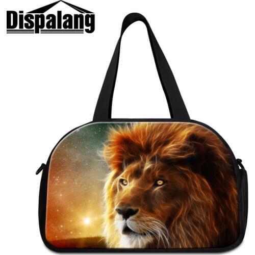 Dispalang Outside Travel Duffel Wear Clothing Pants Weekend Tote Bag for Men Overnight Gymbag for Guy Trendy Lion Sportl Women