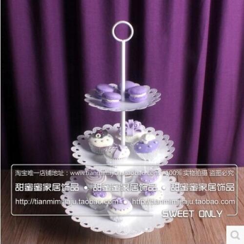 European modern metal trays, cake pans holiday decorations, wedding decoration white cake rack SG027