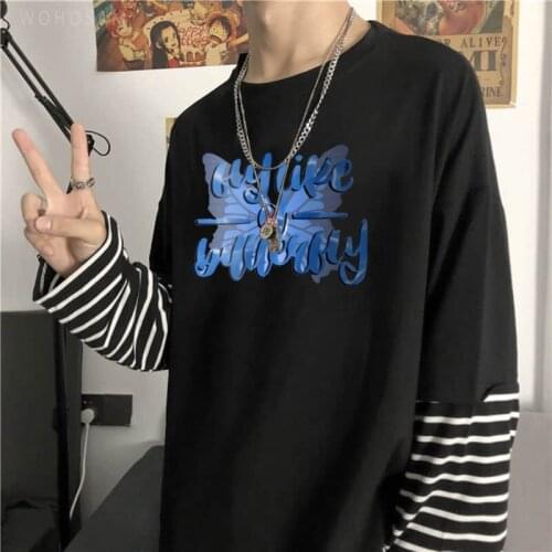 Fly Like A Butterfly-LOONA Long Sleeve T-shirt Korean Stylish Women Kawaii Kpop Harajuku Streetwear Tops Oversize Male Tshirt