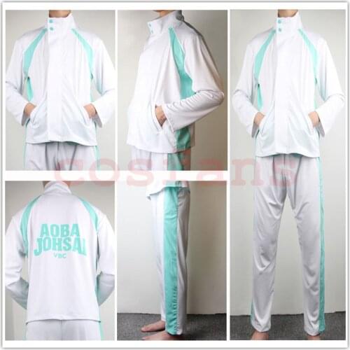 Haikyuu!! Aoba Johsai High School Volley Ball Team Sprotswear Cosplay Costume Oikawa Tooru Jacket Pants School Long and Short
