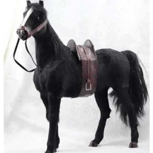 Simulation animal war horse toy doll handmade animals horse dolls realistic fur home hotel ornaments decoration 36x34cm DY80035