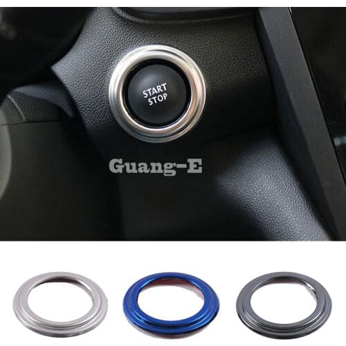 Car Stainless Steel Lamp Key Start Engine Engine Start Up Stop Ignition Key Ring Frame For Renault Koleos 2017 2018 2019 2020