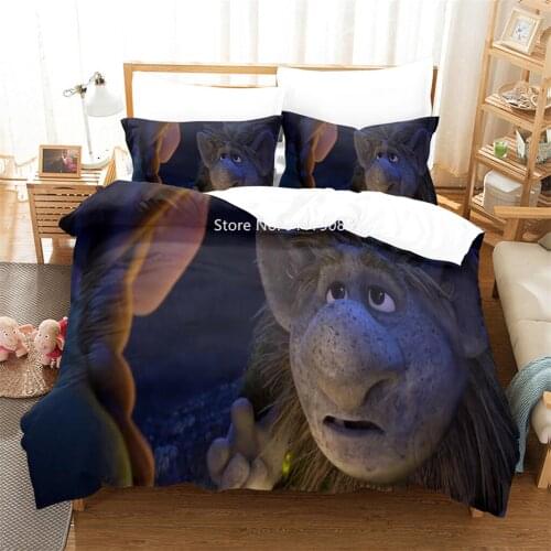 Disney Frozen Elsa Olaf Dark Dark White Duvet Quilt Cover Pillowcase Bedding Set Princess Style Home Spin Girl Bedroom Decor