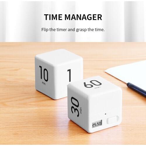 Cube Timer Kitchen Cube Timer Built-In Battery Stylish Mini Rubik Timer 1 3 5 10 /15 20 30 60 Minutes Time Management