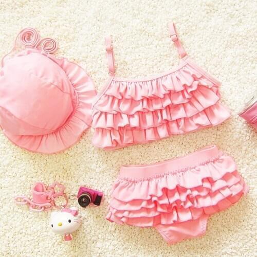 Baby Girl Swimsuit Bikini Girl 2-Pieces Swimsuit Pink Purple Blue 1 2 3 4 5 6 7 8 9Year Infant Toddler Princess Swimwear Girls