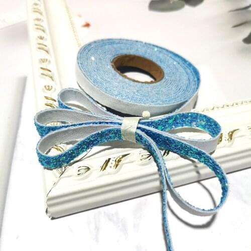 10mm 5Yards Paillette Ribbon Giftbox Wrap Wedding Birthday Glitter Party Decoration Handmade Ribbon Hair Bowknot DIY Supply