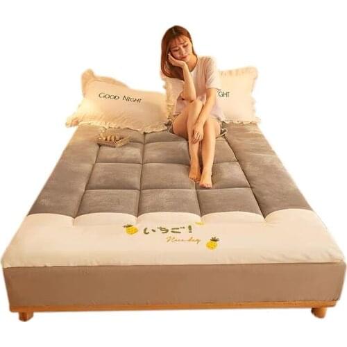 Thicken Warm Fold Tatami Mattress Adults bedroom single/double comfortable Soft Topper Lamb wool Mattress twin queen king size