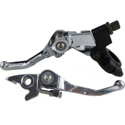 Motorcycle Pit Dirt Bike 7/8" 22mm Aluminum Folding Clutch Brake Lever Set For Drum Brake Honda Motorcycle ATC Quad