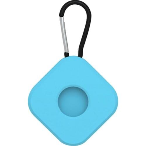 HX6A Soft Silicone Case Suitable for AirTags, Portable Protector Anti-Scratches Protective Skin Cover +Keychain for AirTages