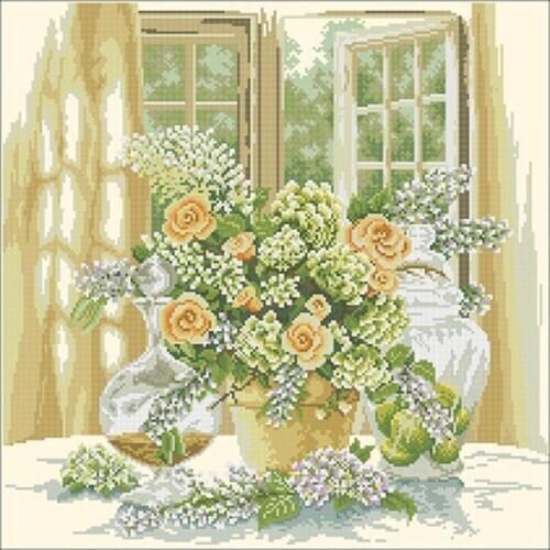Summer morning patterns Counted Cross Stitch 11CT 14CT DIY Chinese Cross Stitch Kits Embroidery Needlework Sets
