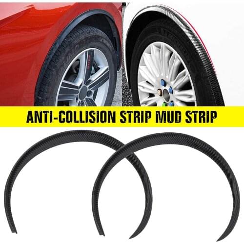 4pcs Car Front Rear Fender Flare Arch Wheel Eyebrow Protector Anti-Scratch Strip Wheel Lip Sticker Fender Flares