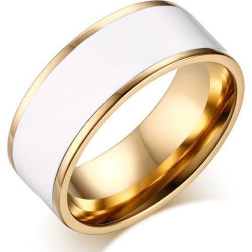 NIBA Wholesale Wedding Rings Stainless Steel Men And Women Wedding Rings Stainless Steel Enamel Ring Jewelry