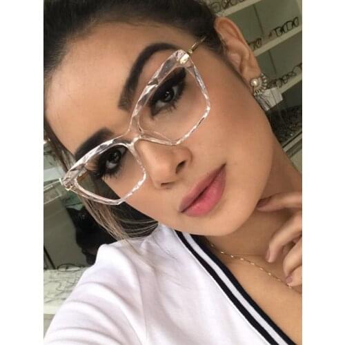 New Sexy Cat Eye Glasses Women Transparent Eyewear Brand Designer Vintage Clear Eyeglasses Optical Frame Oculos