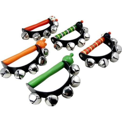Orr Musical Instrument Cartoon Five Bark Handguard Wooden Infant Early Childhood Education Puzzle