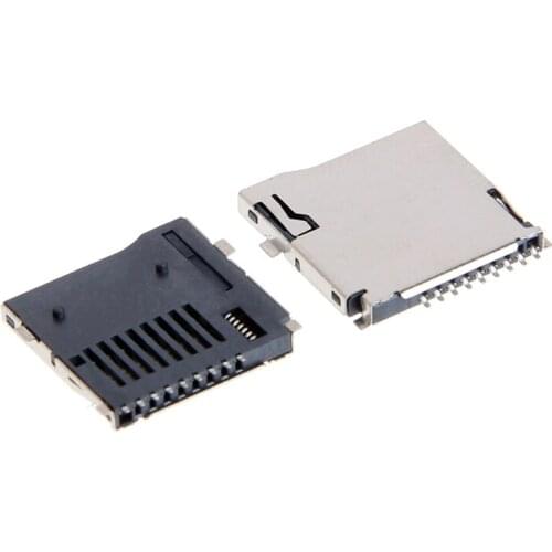 P15D 10PCS Push-Push Type TF Card Socket Adapter Automatic PCB Connector