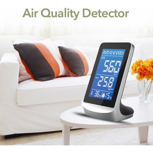 Portable CO2 Meter co2 Sensor Air Quality Monitor Digital Display Screen Temperature Humidity Monitor Infrared NDIR Detector