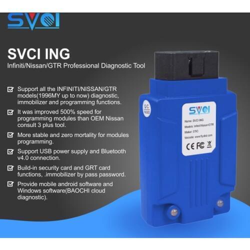 SVCI ING I-nfiniti/N-issan/GTR Professional Diagnostic Tool Support Programming Update Version of N-issan Consult-3 Plus