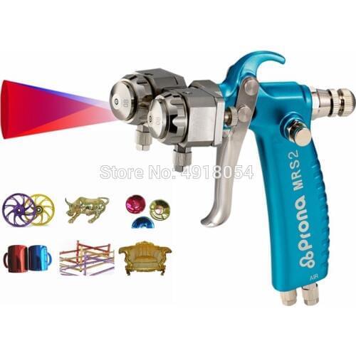 Double Head Professional Paint Spray Guns for Painting Cars Power Tools Paints Sprayers Mini Pneumatic Spray Gun Nozzle 1.3mm