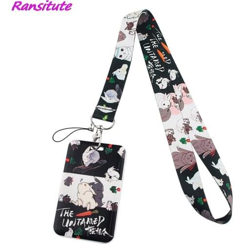 Ransitute R1720 Cute Rabbit Bank Credit Card Holder Wallet Bus ID Name Work Card Holder For Student Card Cover Business Card