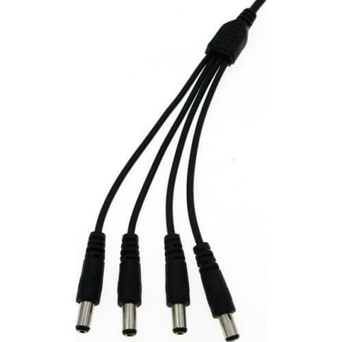 50pcs DC power 1 female to 4 male connector splitter cable length: 30cm ,5.5mm/2.1mm for LED and CCTV camera power adaptor