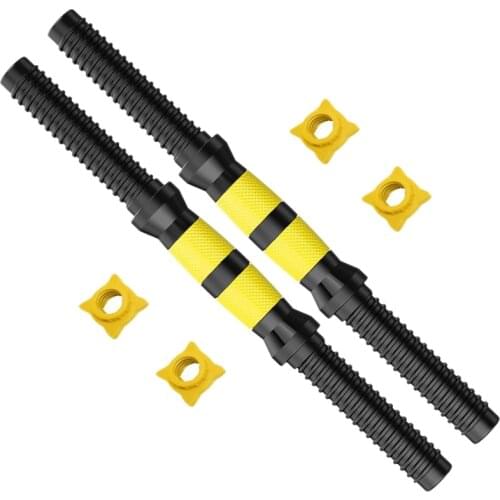 40Cm Adjustable Dumbbell Bars, Non-Slip Dumbbell Handles, Threaded Dumbbell Handles with Safety Locks