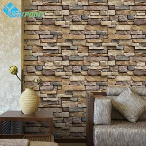 YUNPOINT Self Adhesive Brick Pattern PVC Background Wall Sticker Bedroom Living Room Waterproof Wallpaper Mural Home Decoration