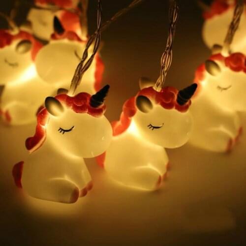 Silicone Animal Led String Lights Battery Powered Garland for Christmas Baby Room Decorative Navidad Natal Gifts New Year Decor