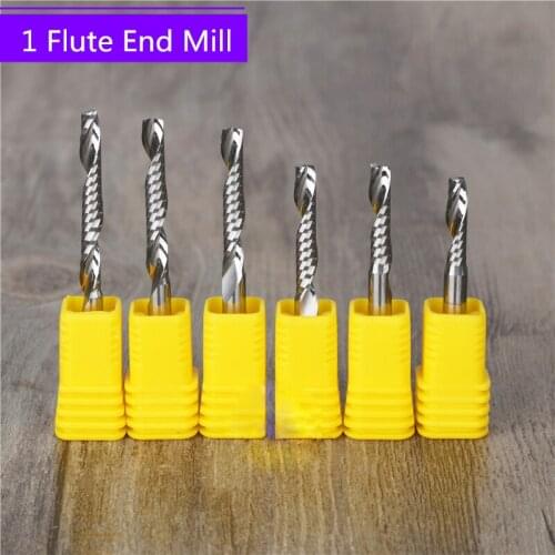 4mm shank-1PCS,CNC solid carbide end mill,woodworking router bit, 1 flute spiral milling cutter,PVC,MDF,WOOD,ACRYLIC knife