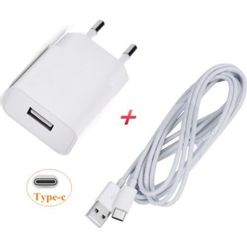 Type C cable or EU Plug USB Charger For Xiaomi mi A1 5 6 Mi 8 note 3 mix 2 3 For ZTE Axon 7 mini Grand x3 max3 max4 v7 max v870