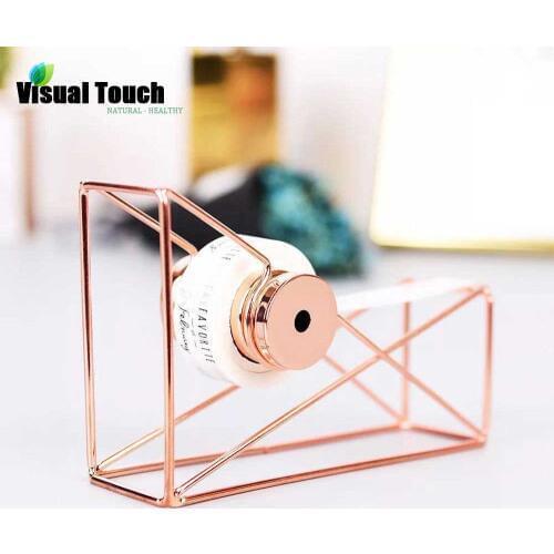 Visual Touch Rose Gold Tape Cutter Tape Storage Organizer Stationery Office Tape Dispenser Office School Supplies Decor Cutters