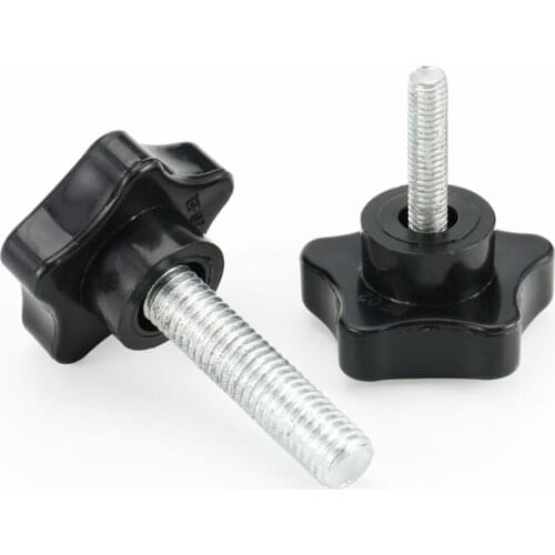 1/2/5/10pcs M6 M8 M10 Black Plum Bakelite Thumb Screws Knobs Bolts Star Hand Tighten Screw Thumbscrews