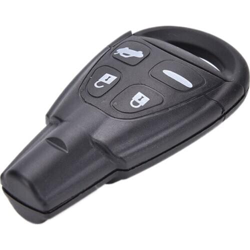 1PC Replacement 4 Button Remote Key Fob Case Cover Shell Pad + Insert For SAAB 93 95
