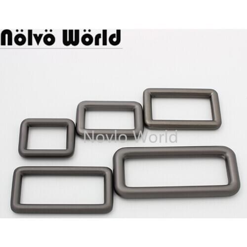 10-50 pieces 5 colors 19mm 25mm 31mm 39mm 50mm Matte gun rectangule rings buckle welded matte buckle alloy rectangular buckles