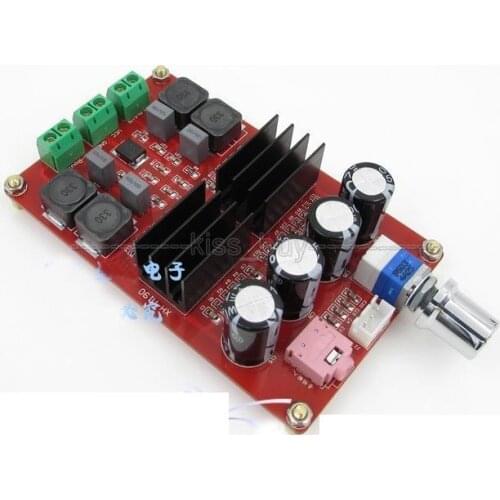 100W+100W TPA3116 Digital Amplifier Board DC 12V-24V Stereo power Amplifier car 100WX2 AMP
