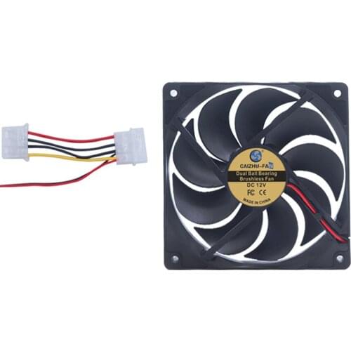 120MM 12cm 12025 CPU Fan 120x120x25mm DC 12V Computer Case Cooling Fan 4D Plug