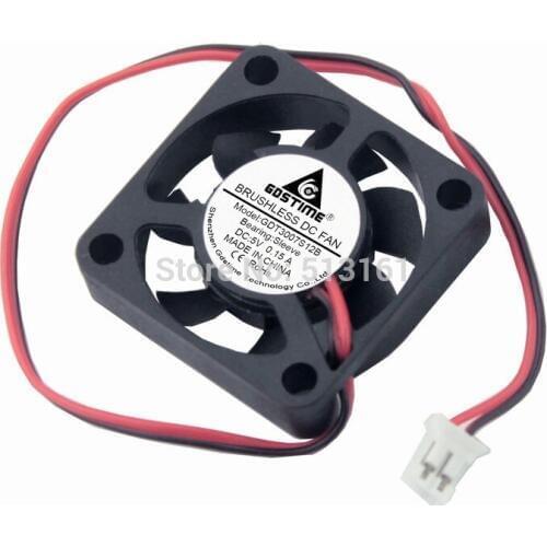 20PCS Gdstime 5V 2Pin 3cm 30x30x7mm 30mm 3007S Brushless PC Case Cooling Fan 5 Volt