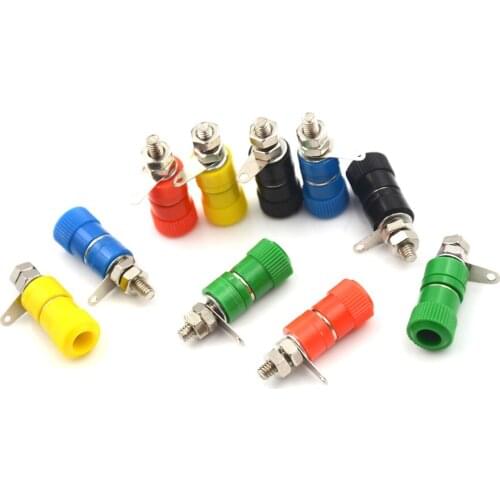 4pcs/lot 4mm NEW Binding Post Banana Plug Jack Mount Terminal Blocks Amplifier Terminal Connector Wholesale