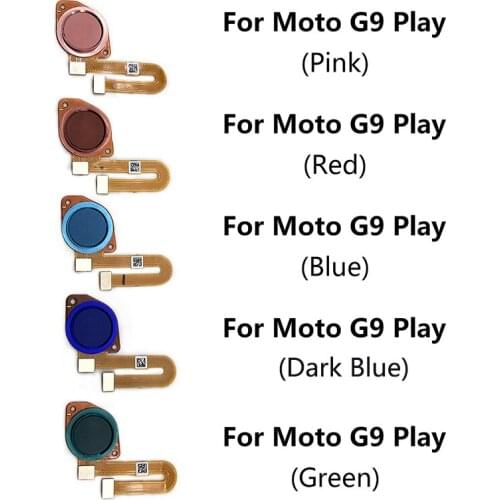 5PCS Replacement Original New Fingerprint Sensor Home Button Touch ID Flex Cable For Moto G9 Play One Hyper G Power E7 Plus