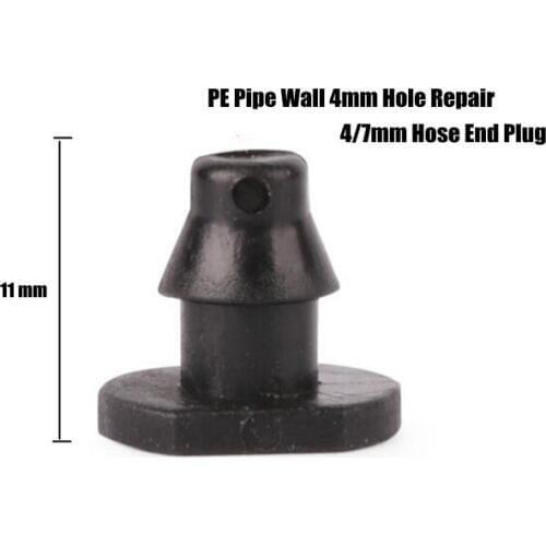 500pcs 4/7mm Garden Hose End Plug Connectors Irrigation PE Pipe Wall 4mm Holes Repair Watering System Pipe Water Stop Fittings