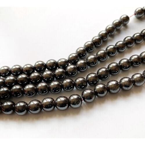8mm Hematite Stone Natural Beads Strand Energy Healing Losse Beads for DIY Crafts Home Decor Ornaments